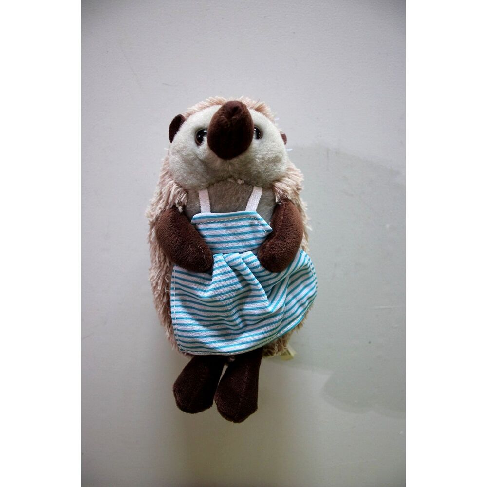 Peter Rabbit Mrs Tiggy Winkle Hedgehog Plush Beatrix Potter Striped Apron